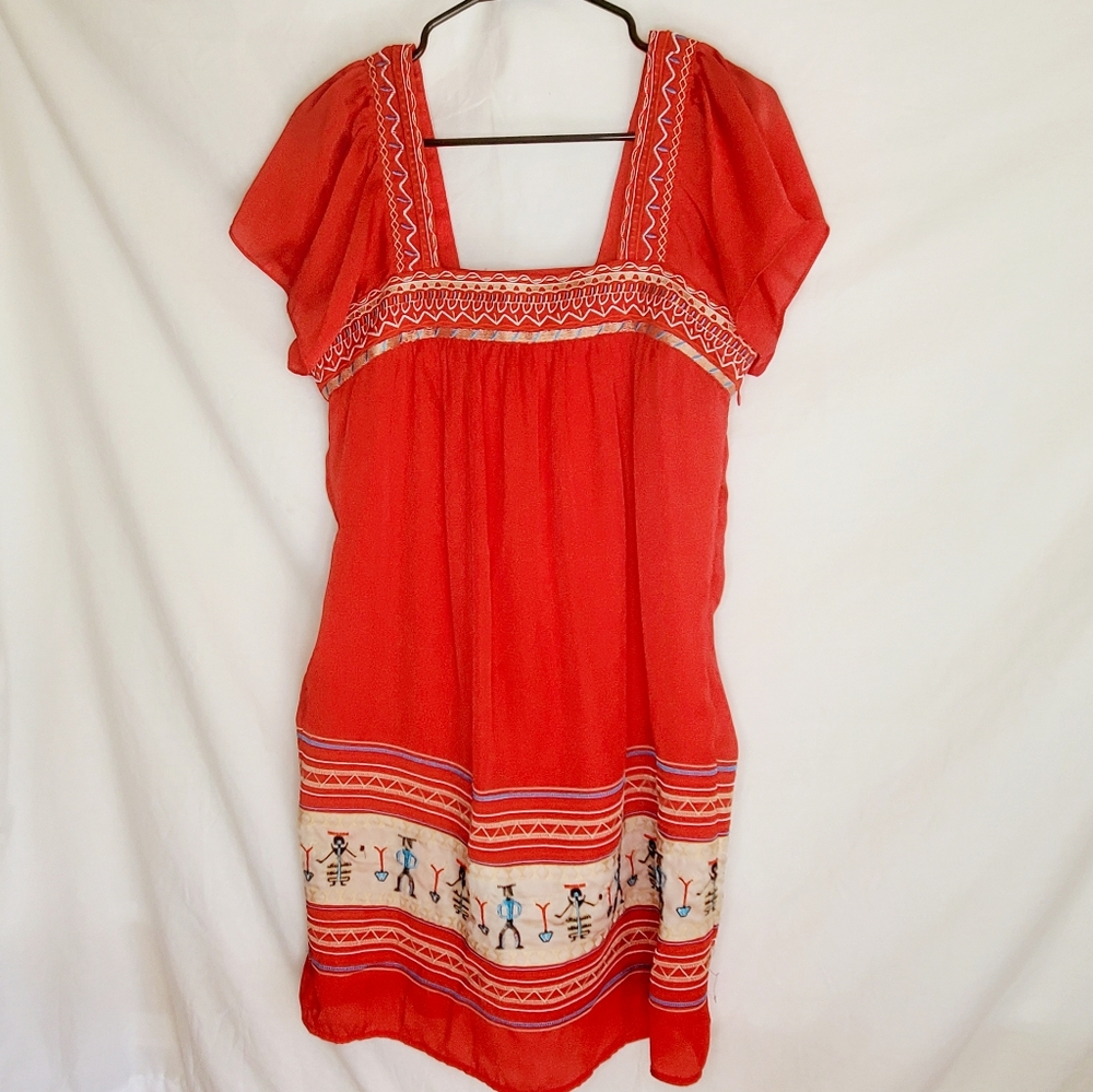 MM Couture Embroidered Mini Dress Large